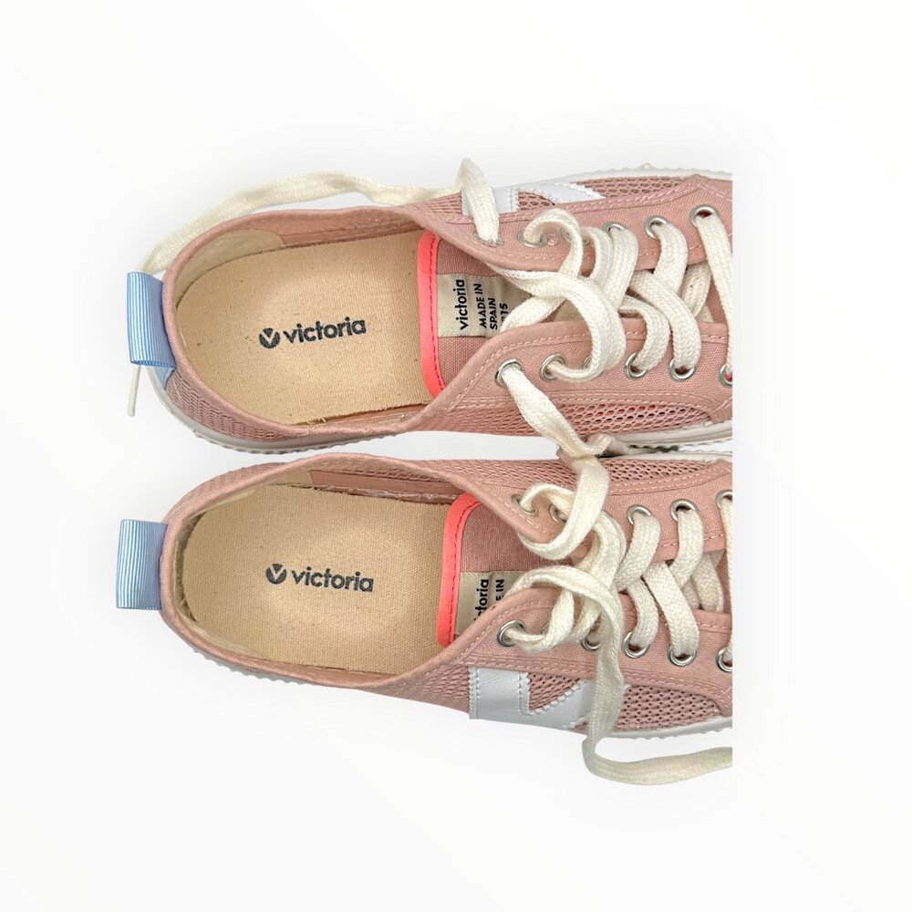 Victoria Women's 1915 Re-Edition Pink Mesh Low-Top Sneakers - Picture 6 of 10